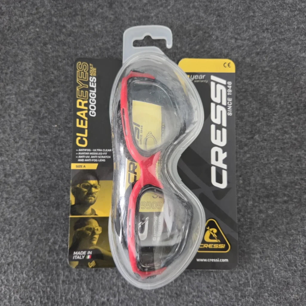 CRESSI Clear Eyes Goggles White/Aquamarine – Unisex Pure Silicone Swimming Goggles With Molecular Anti Fog Lens Treatment, White/Acquamarine Clear Lens, One Size - View #7