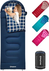 Flannel Sleeping Bag for Children by KingCamp