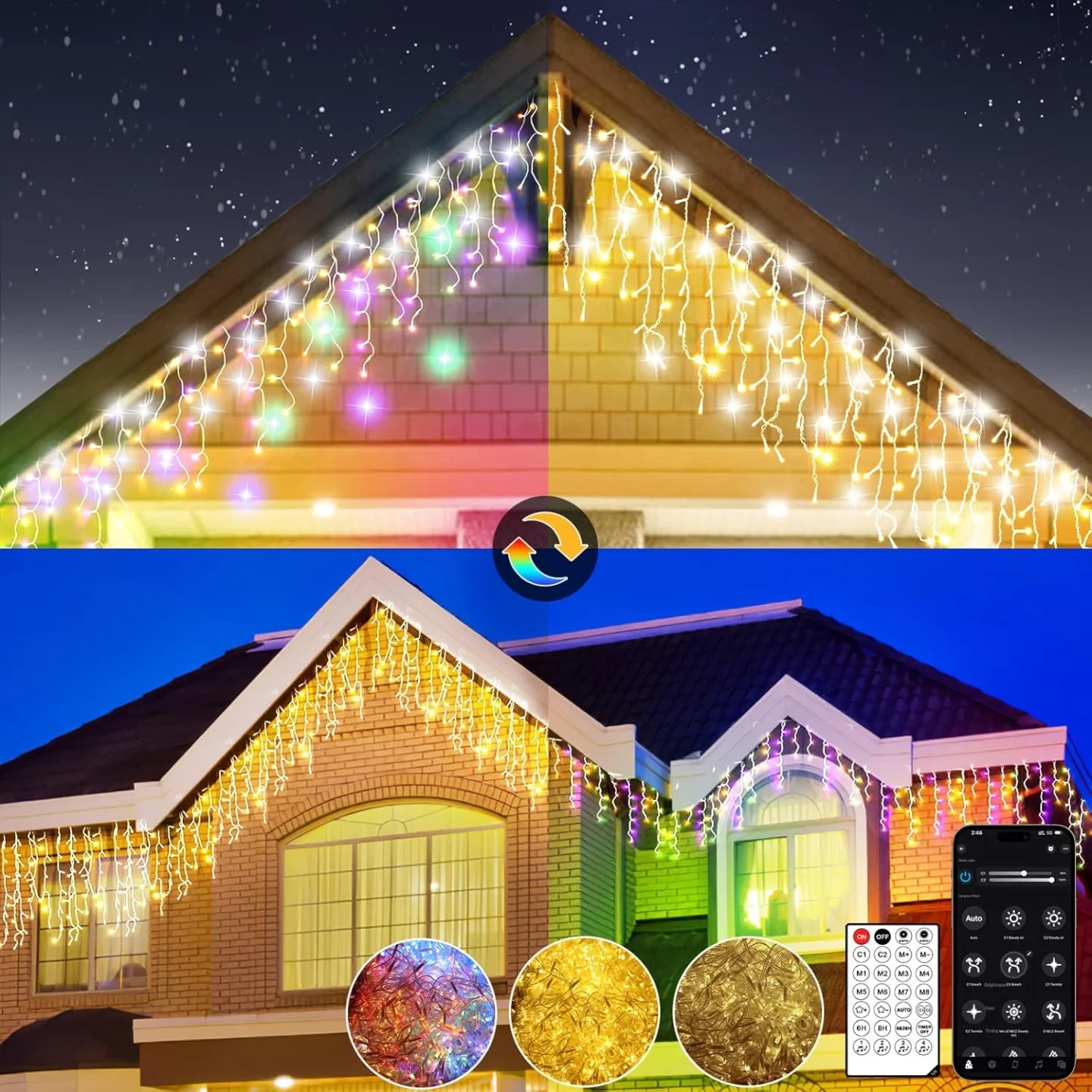 Circlio Eisregen Lichterkette